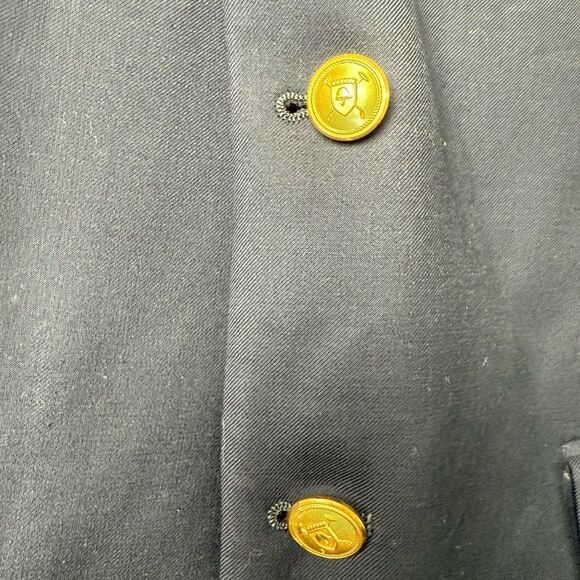 Lauren Ralph Lauren Blazer Men's 41 R Navy Blue Wool Gold Buttons - Picture 3 of 10